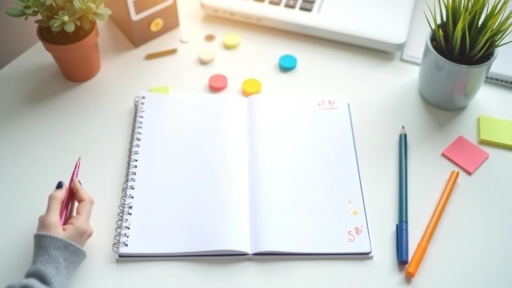 Notebook with handwritten budget notes and financial planning tools