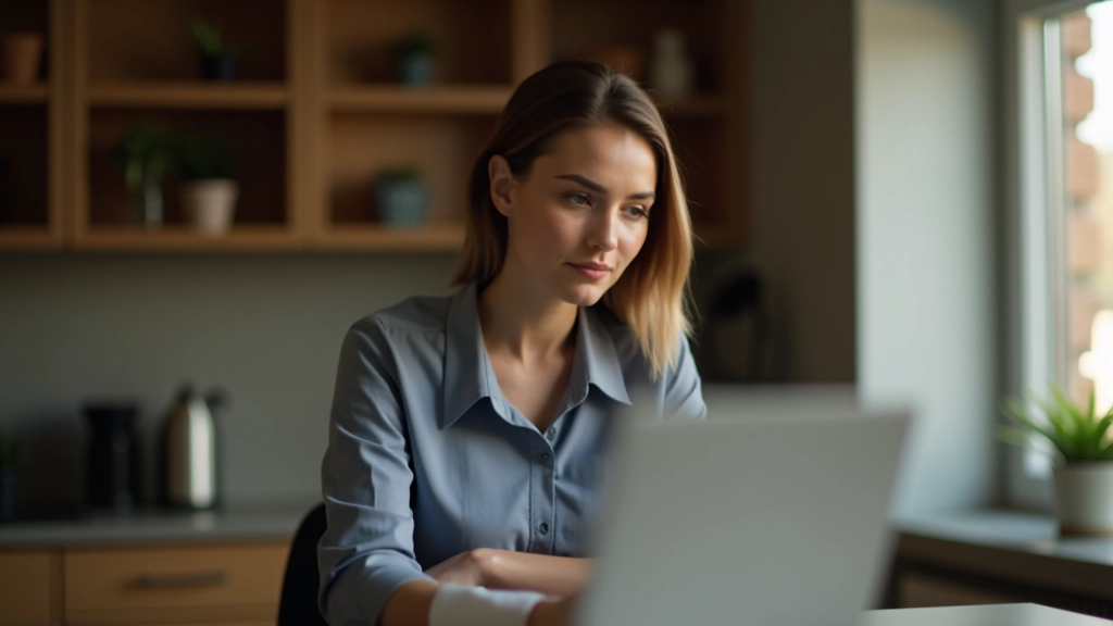 Person reviewing financial data on laptop with notepad for planning